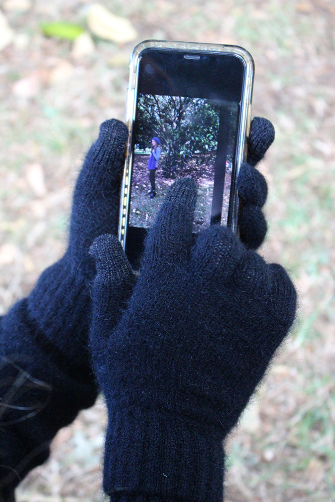 Gloves Touch Screen Plain Possum Merino